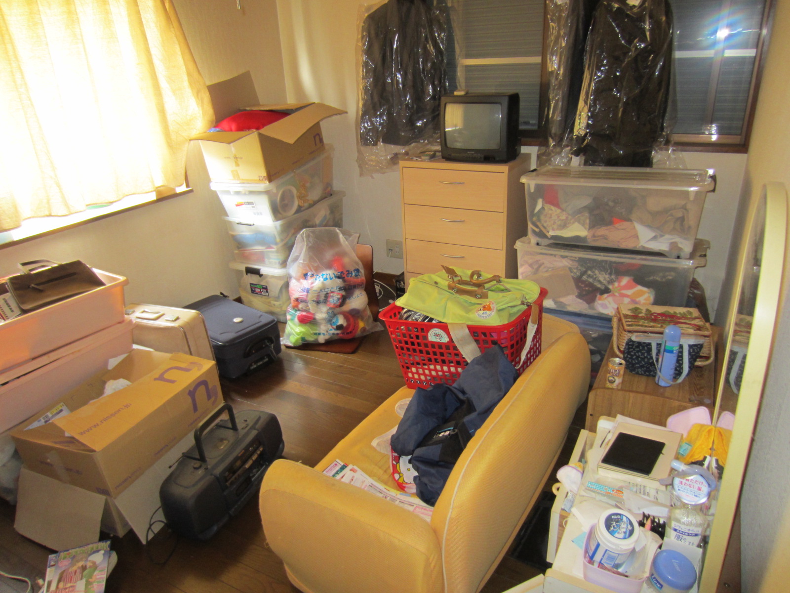 回収前の部屋