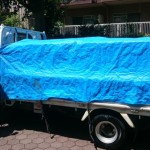 荷物をトラックに載せた後の１枚
