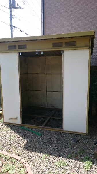 鶴ヶ島市の物置の回収前