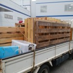 工場での作業事例「木パレット」