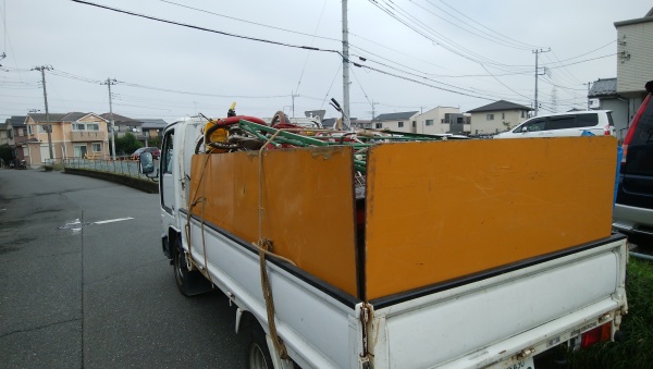 自転車の片付け「2階倉庫」