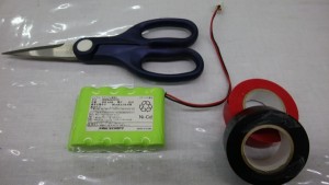 ニカド電池を絶縁
