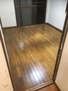 床クリーニング後