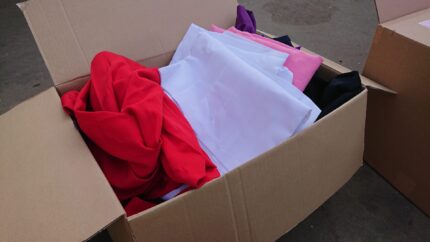 大量の衣類