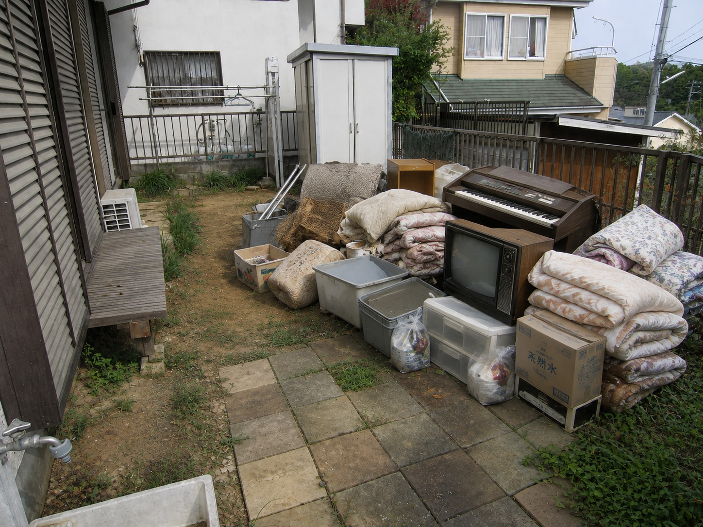 幸手市|庭の不用品回収(平屋一軒家)