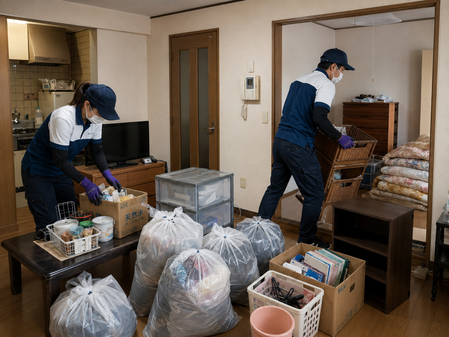 アパートの片付け
