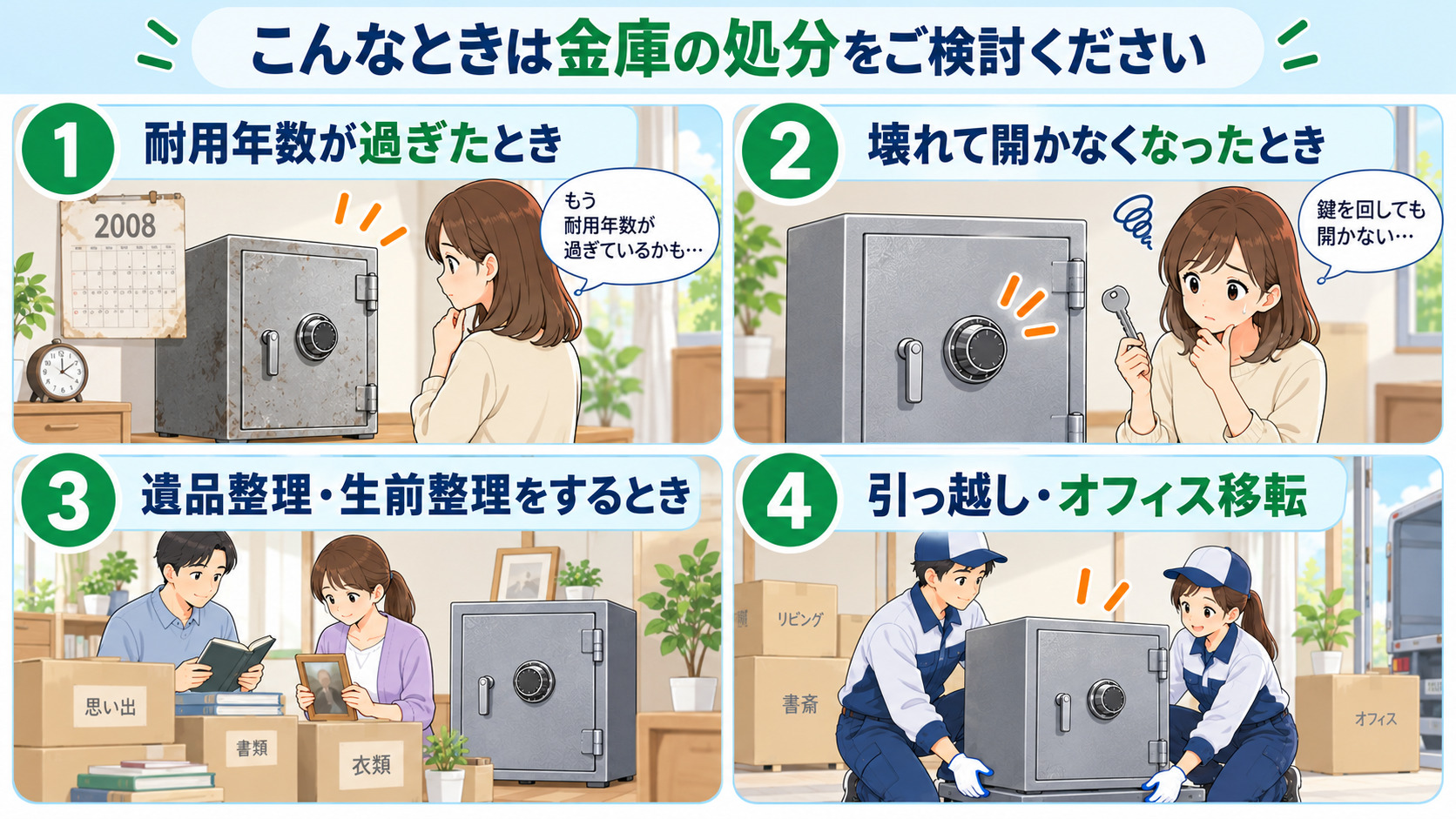 金庫処分困ったとき